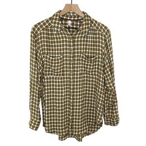 Pilcro & The Letterpress Women’s Plaid Button Down Shirt Size Medium Comfy